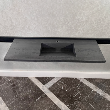 HANDCRAFTED METAL DARK ENGINEERED PORCELAIN SINK (ES-047)
