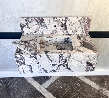 HANDCRAFTED CALACATTA VIOLA MARBLE SINK (NS-095)