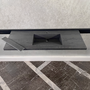 HANDCRAFTED METAL DARK ENGINEERED PORCELAIN SINK (ES-047)