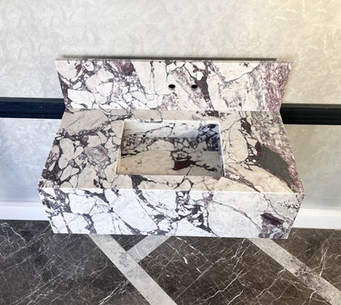 HANDCRAFTED CALACATTA VIOLA MARBLE SINK (NS-095)
