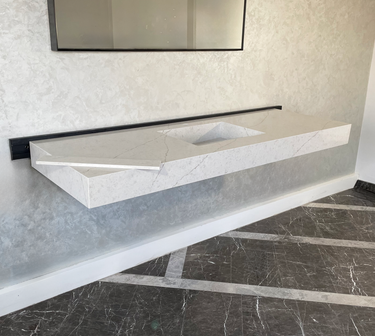 HANDCRAFTED CUSTOM DOUBLE QUARTZ SINK (QU-086)