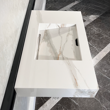 HANDCRAFTED CALACATTA ORO HIGH ENGINEERED PORCELAIN SINK (ES-046)