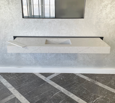 HANDCRAFTED CUSTOM DOUBLE QUARTZ SINK (QU-086)