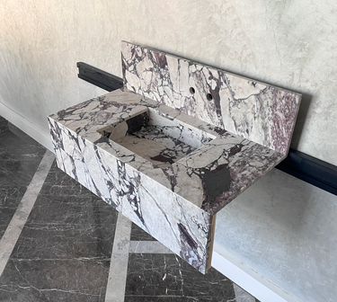 HANDCRAFTED CALACATTA VIOLA MARBLE SINK (NS-095)