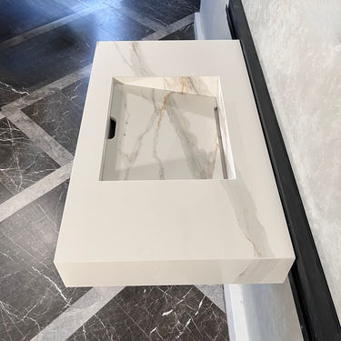 HANDCRAFTED CALACATTA ORO HIGH ENGINEERED PORCELAIN SINK (ES-046)