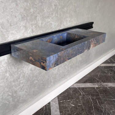 HANDCRAFTED THUNDERSTORM HIGH ENGINEERED STONE SINK (ES-043)