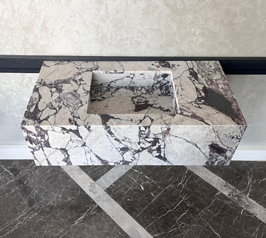 HANDCRAFTED CALACATTA VIOLA MARBLE SINK (NS-095)