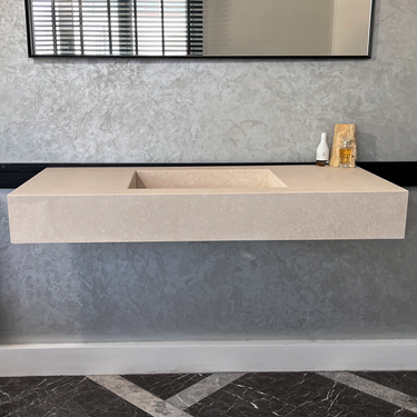 HANDCRAFTED CUSTOM LIMESTONE SINK (NS-062)