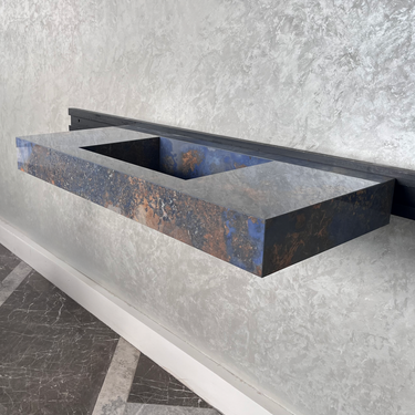 HANDCRAFTED THUNDERSTORM HIGH ENGINEERED STONE SINK (ES-043)
