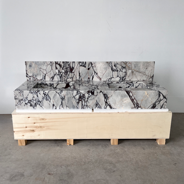 HANDCRAFTED CUSTOM CALACATTA VIOLA MARBLE SINK (NS-200)