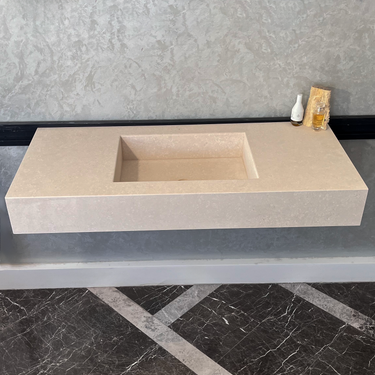 HANDCRAFTED CUSTOM LIMESTONE SINK (NS-062)