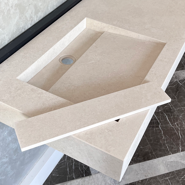 HANDCRAFTED INFINITY CHIANCA DI OSTUNI HIGH ENGINEERED PORCELAIN SINK (ES-044)