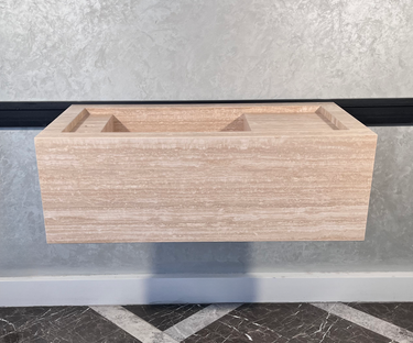 HANDCRAFTED CUSTOM BEIGE TRAVERTINE SINK (TR-087)