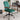 Velvet Home Office Chair with Wooden Armrest Green