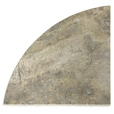 Silver Travertine 9" Shower Corner Shelf Honed and Filled