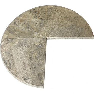 Silver Travertine 9" Shower Corner Shelf Honed and Filled