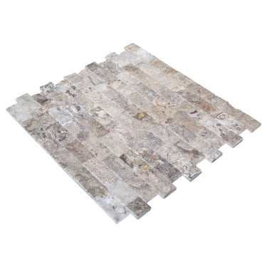 Silver 4"xFree Length Split-face Natural Travertine Wall Tile