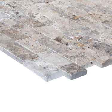 Silver 4"xFree Length Split-face Natural Travertine Wall Tile