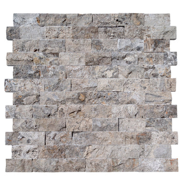 Silver 4"xFree Length Split-face Natural Travertine Wall Tile