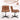 Office Armless Chair Cross Legged with Imitation Lamb Fleece and Adjustable Height-Brown