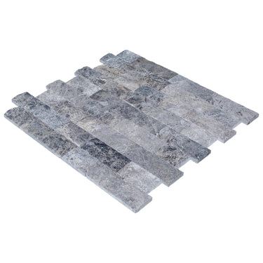Tundra Gray 4"xFree Length Split-face Natural Marble Wall Tile