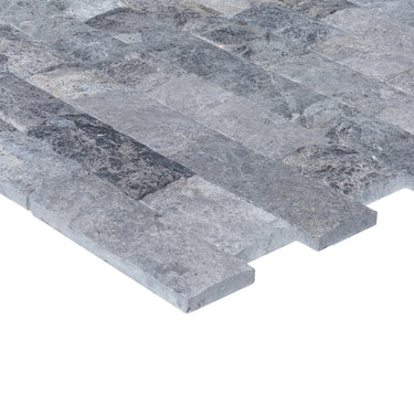 Tundra Gray 4"xFree Length Split-face Natural Marble Wall Tile