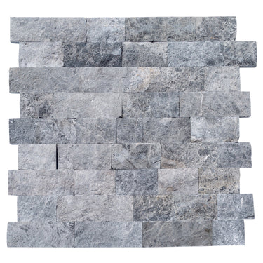 Tundra Gray 4"xFree Length Split-face Natural Marble Wall Tile